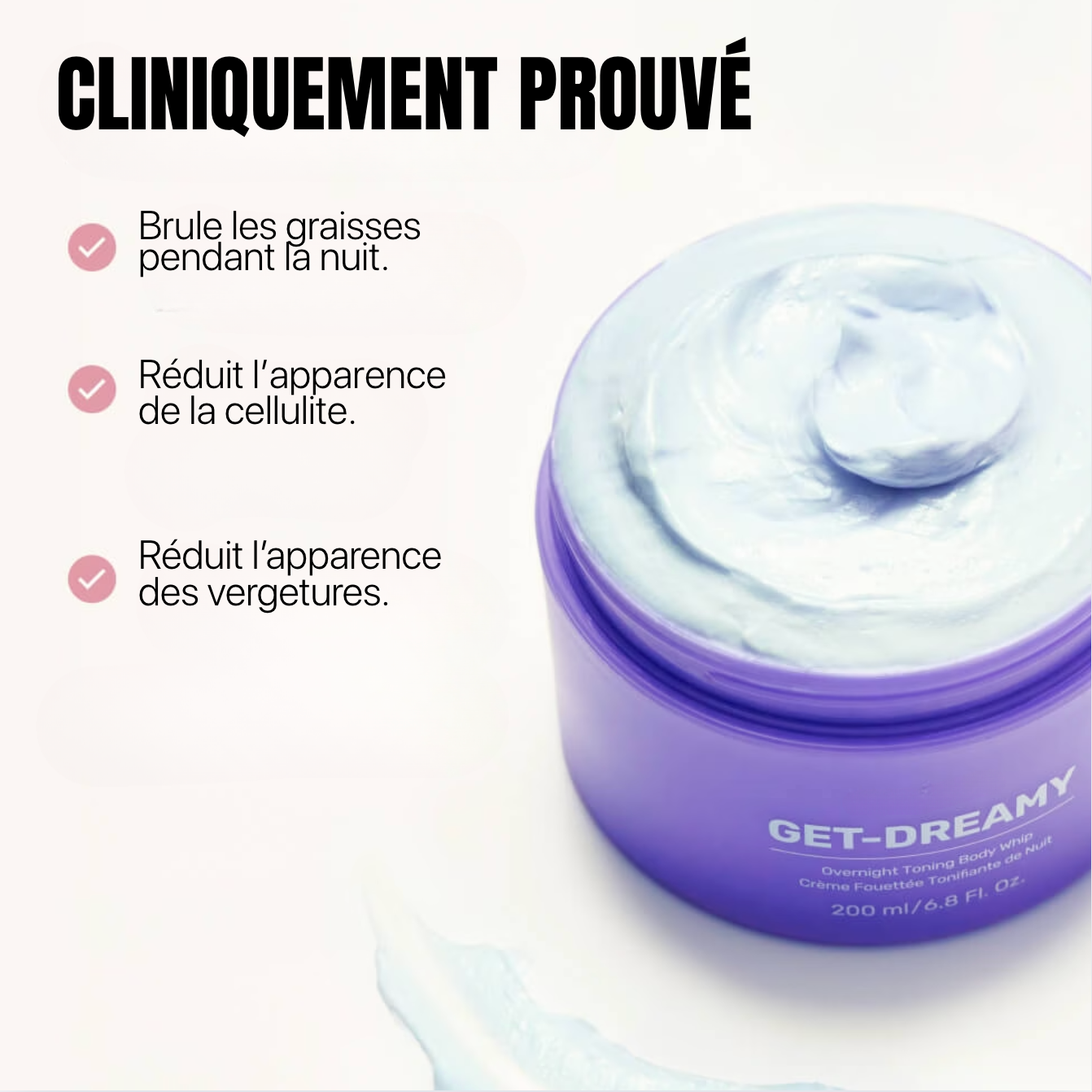 GET DREAMY l Crème Fouettée Minceur & Tonifiante de Nuit